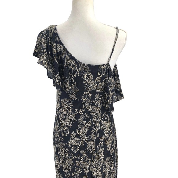 Amuse Society Womens Size Small Midnight Flower One Shoulder Maxi Dress - Picture 5 of 10